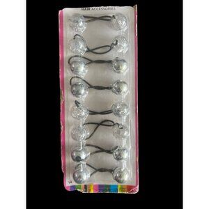 Brand New Chloe Hair Accessories Girls Silver Ball Knocker Hair Ties Damaged Box